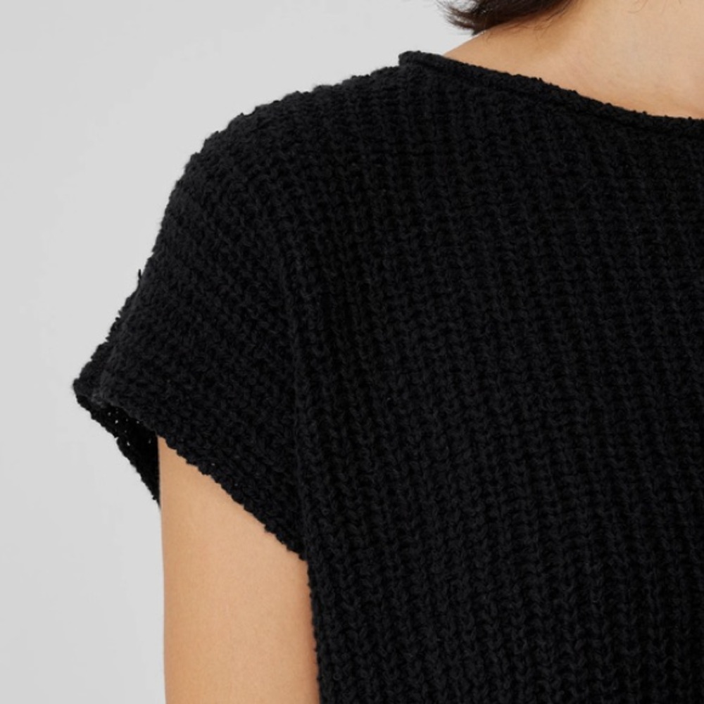 EILEEN FISHER! Peruvian Organic Cotton Boucle Square Top
